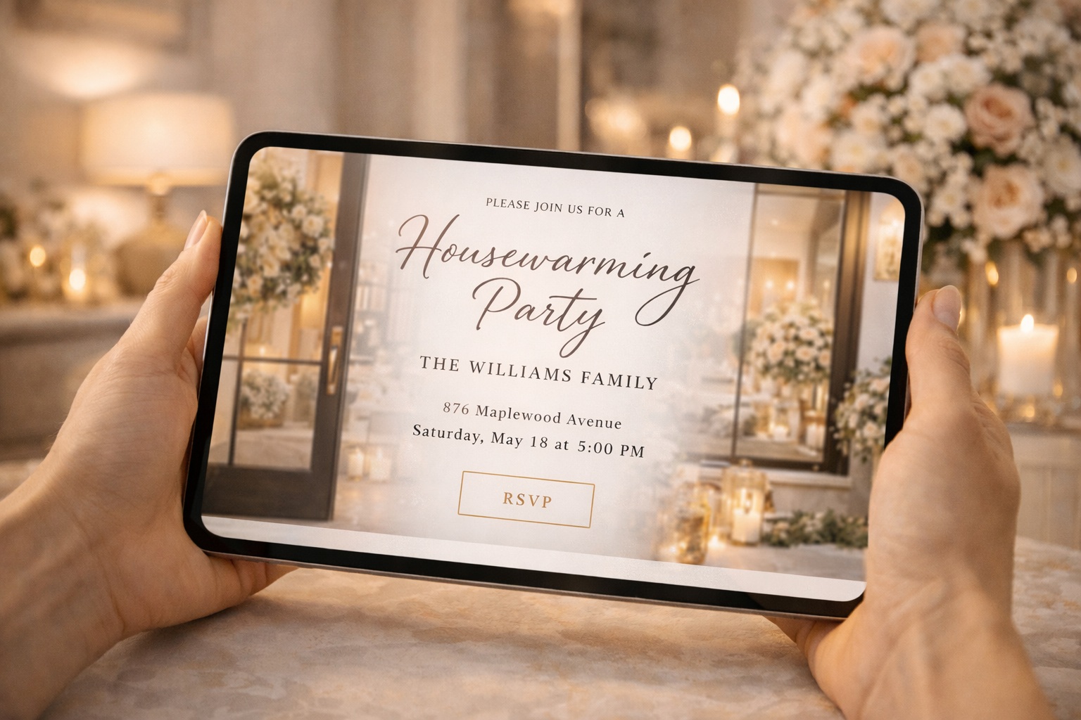 Housewarming invitation website service by VowDreams